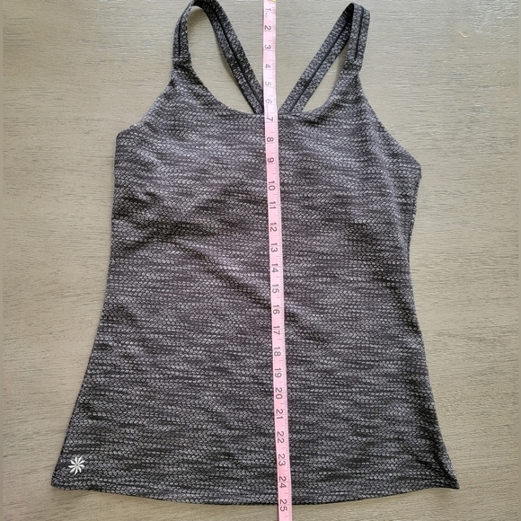 Athleta Black & Grey Racerback Tank‎ Top Size M - Picture 8 of 9